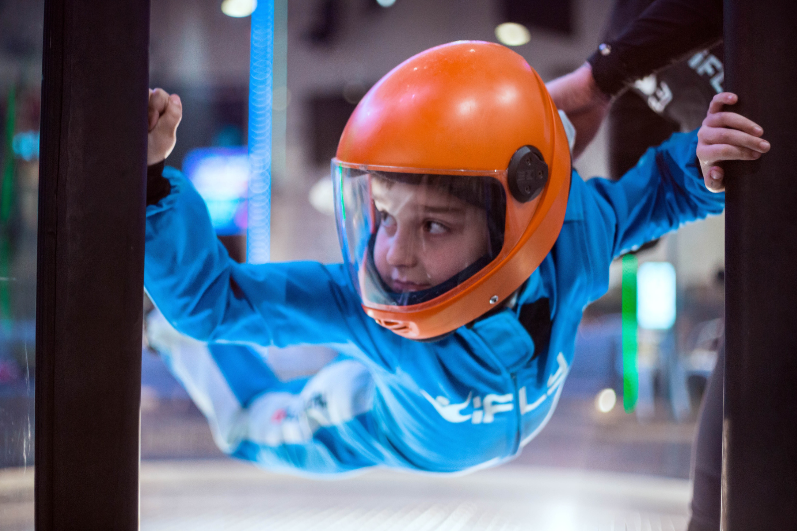 Boy Indoor Skydiving